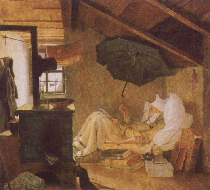 Carl Spitzweg The Poor Poet China oil painting art